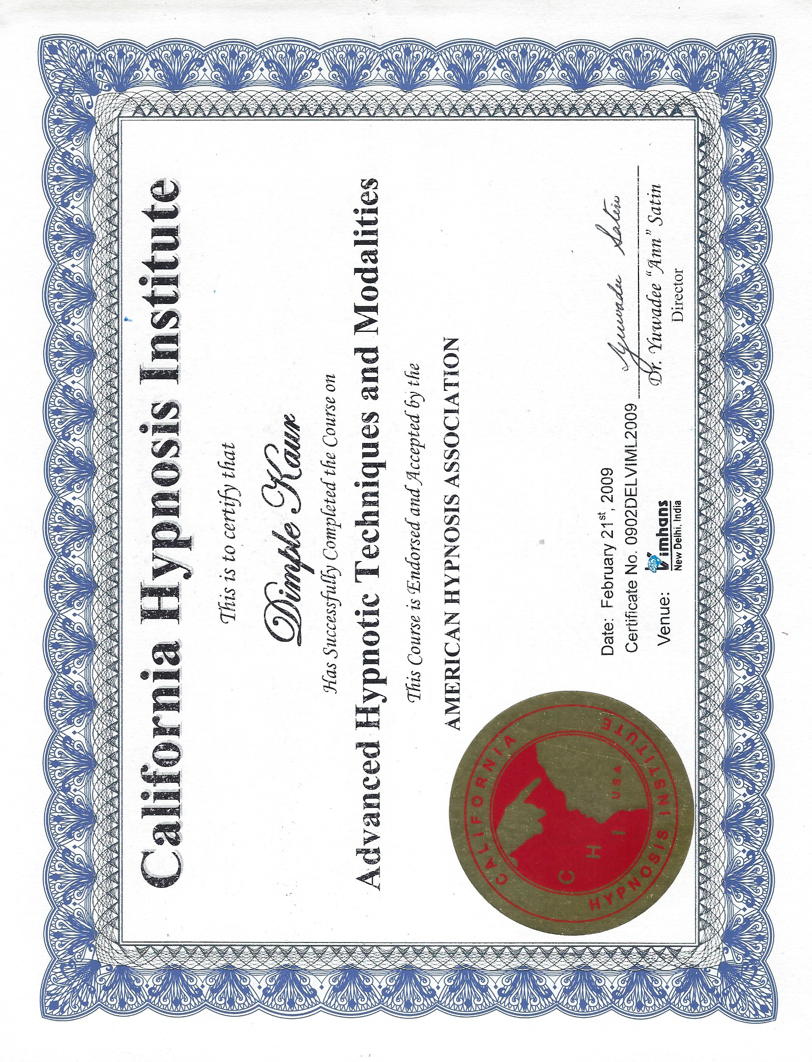 Certificate 1